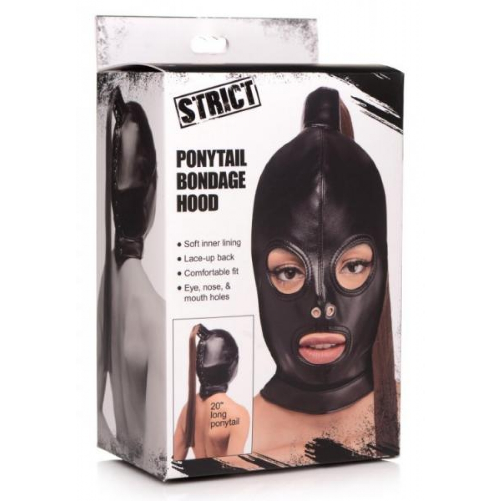 Strict Ponytail Bondage Hood - Hoods & Goggles