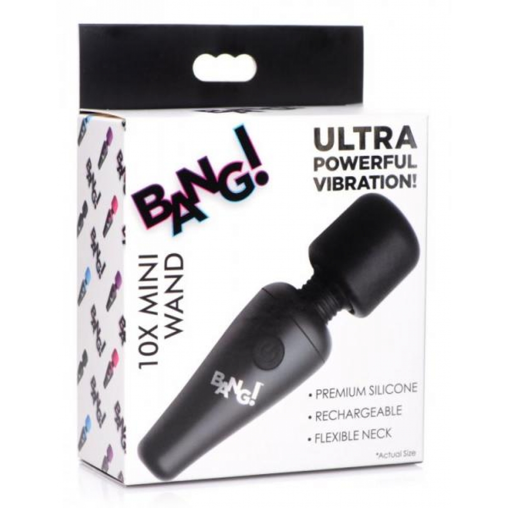Bang! 10x Vibrating Mini Wand Black - Palm Size Massagers