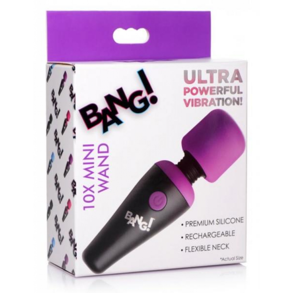 Bang! 10x Vibrating Mini Wand Purple - Palm Size Massagers