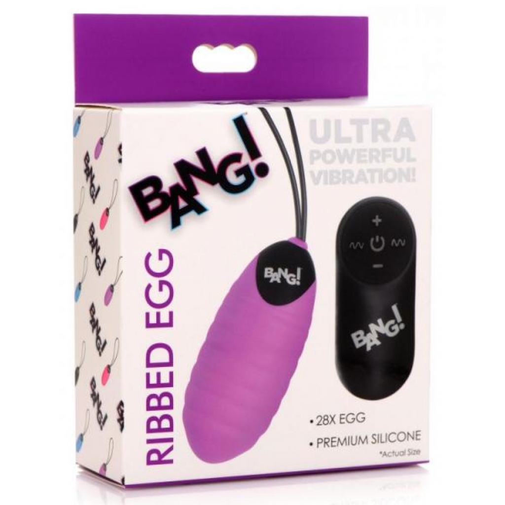 Bang! Swirl Silicone Egg Purple - Palm Size Massagers