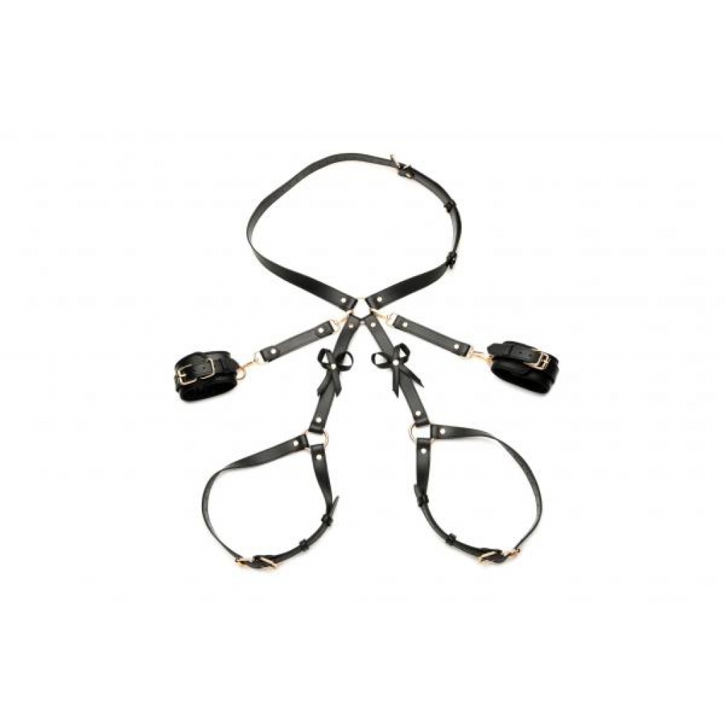 Strict Bondage Harness W/ Bows Black Xl/2xl - Harnesses