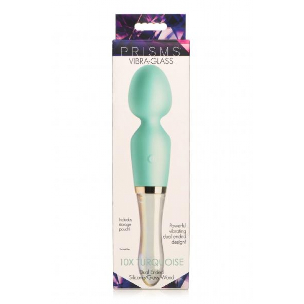 Prisms Vibra-Glass 10-Inch Turquoise Dual End Wand