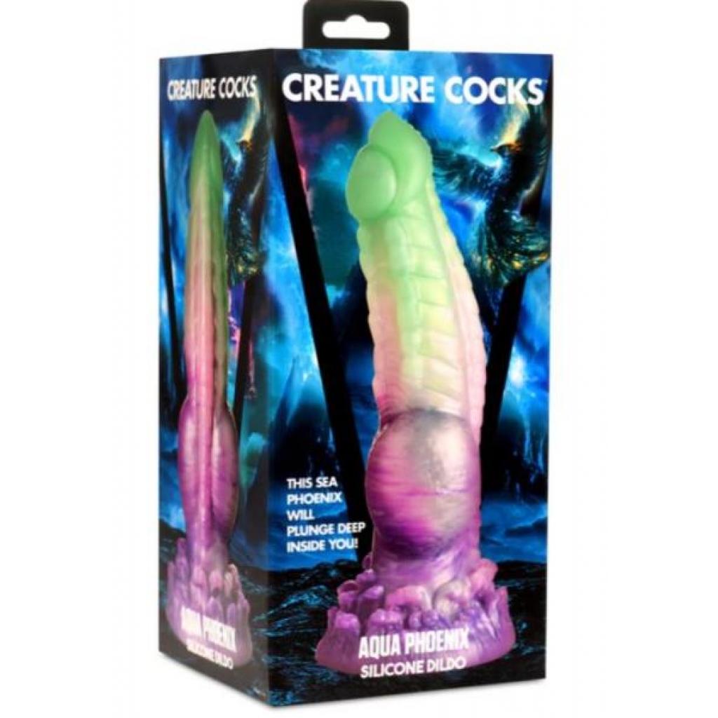 Creature Cocks Aqua Phoenix Silicone Dildo