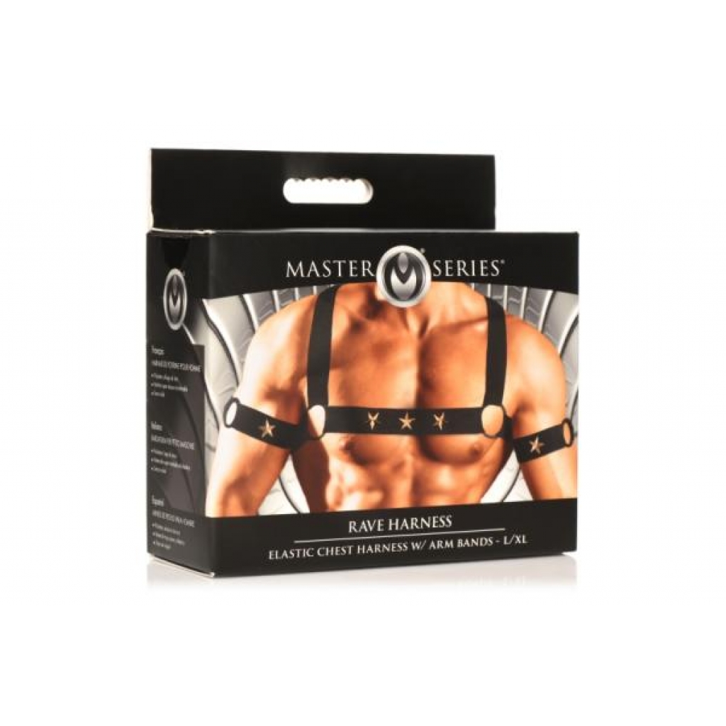 Master Series Elastic Chest Harness W/ Arm Bands L/xl - Harnesses