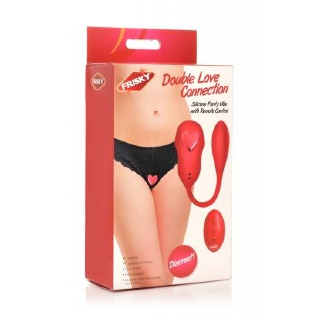 Frisky Double Love Connection Panty Vibe W/ Remote - Vibrating Panties