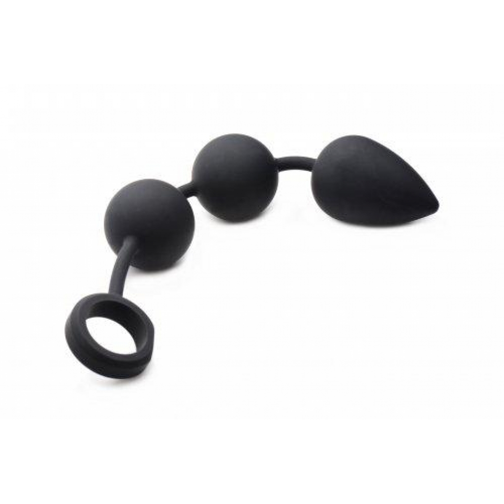 Tom Of Finland Weighted Anal Ball Beads Black - Anal Beads