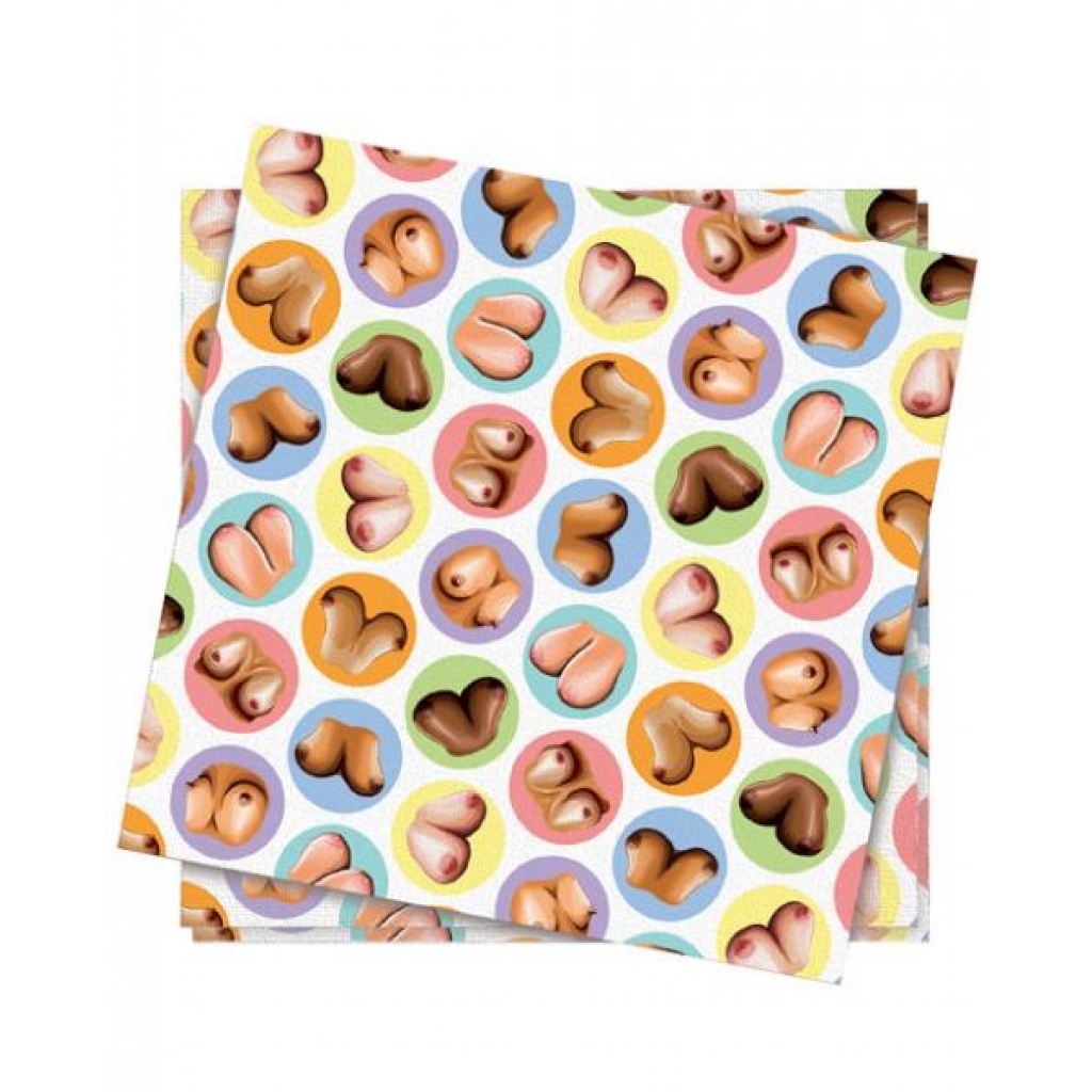 Mini-boob Napkins - Pack Of 8 - Serving Ware