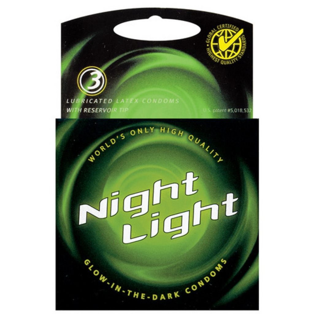 Night light glow in the dark condom - 3 pack - Condoms