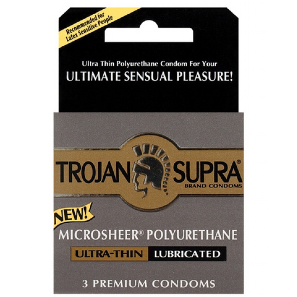 Trojan supra ultra-thin polyurethane  3-pack - Condoms