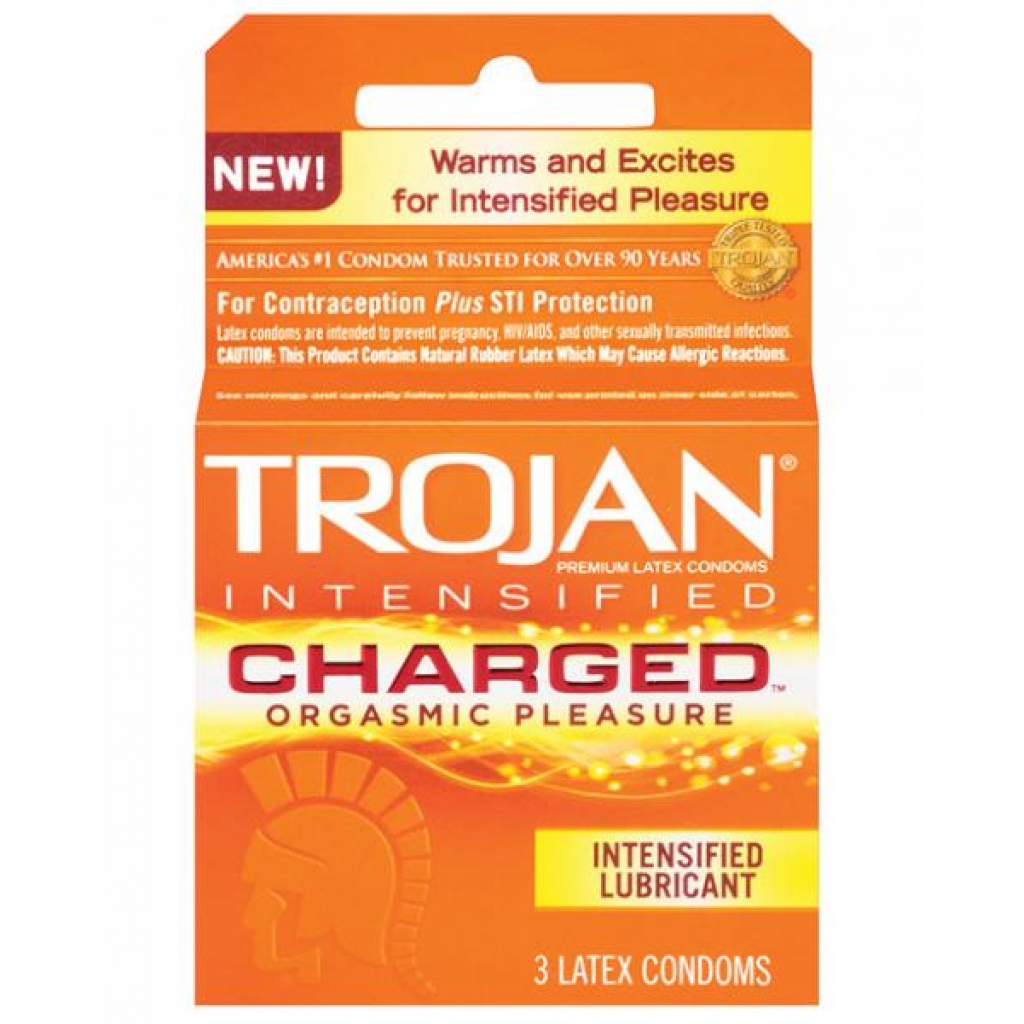 Trojan Intensified Charged Condoms 3 Box - Condoms