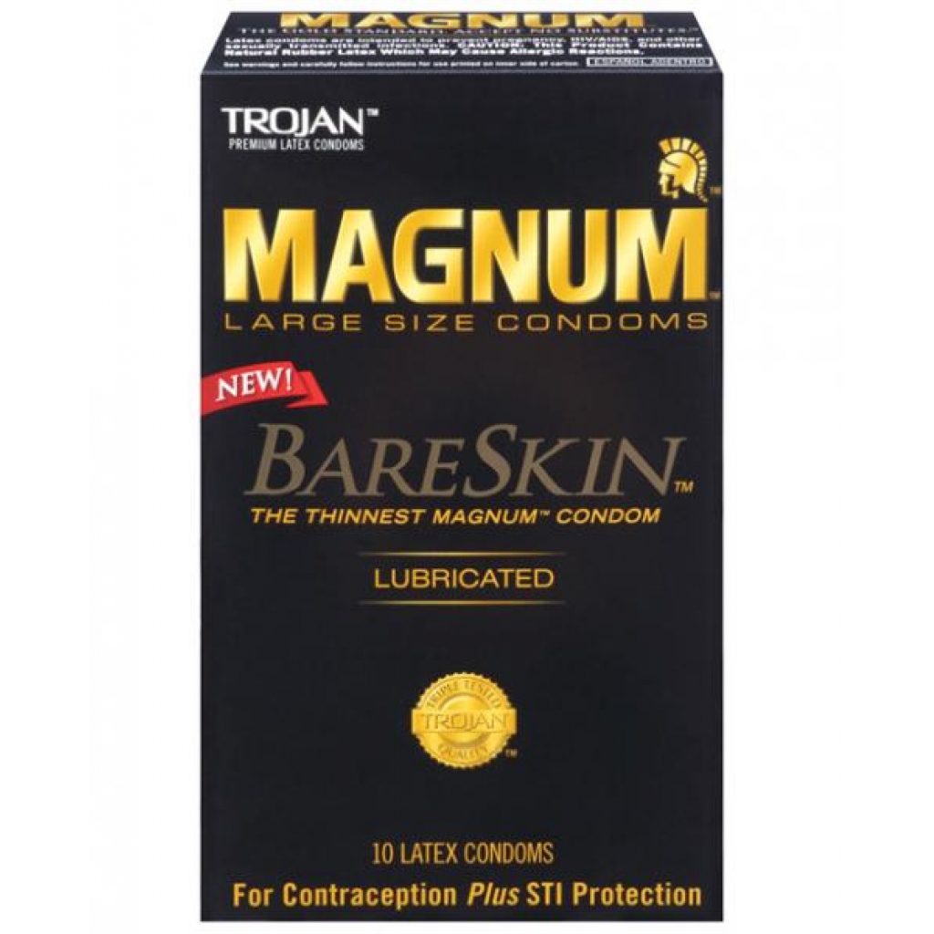 Trojan Magnum Bareskin Condoms 10 Count Box - Condoms