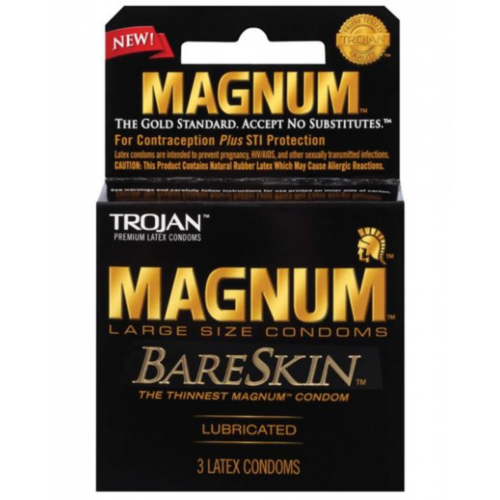 Trojan Magnum Bareskin Condoms Pack Of 3 - Condoms