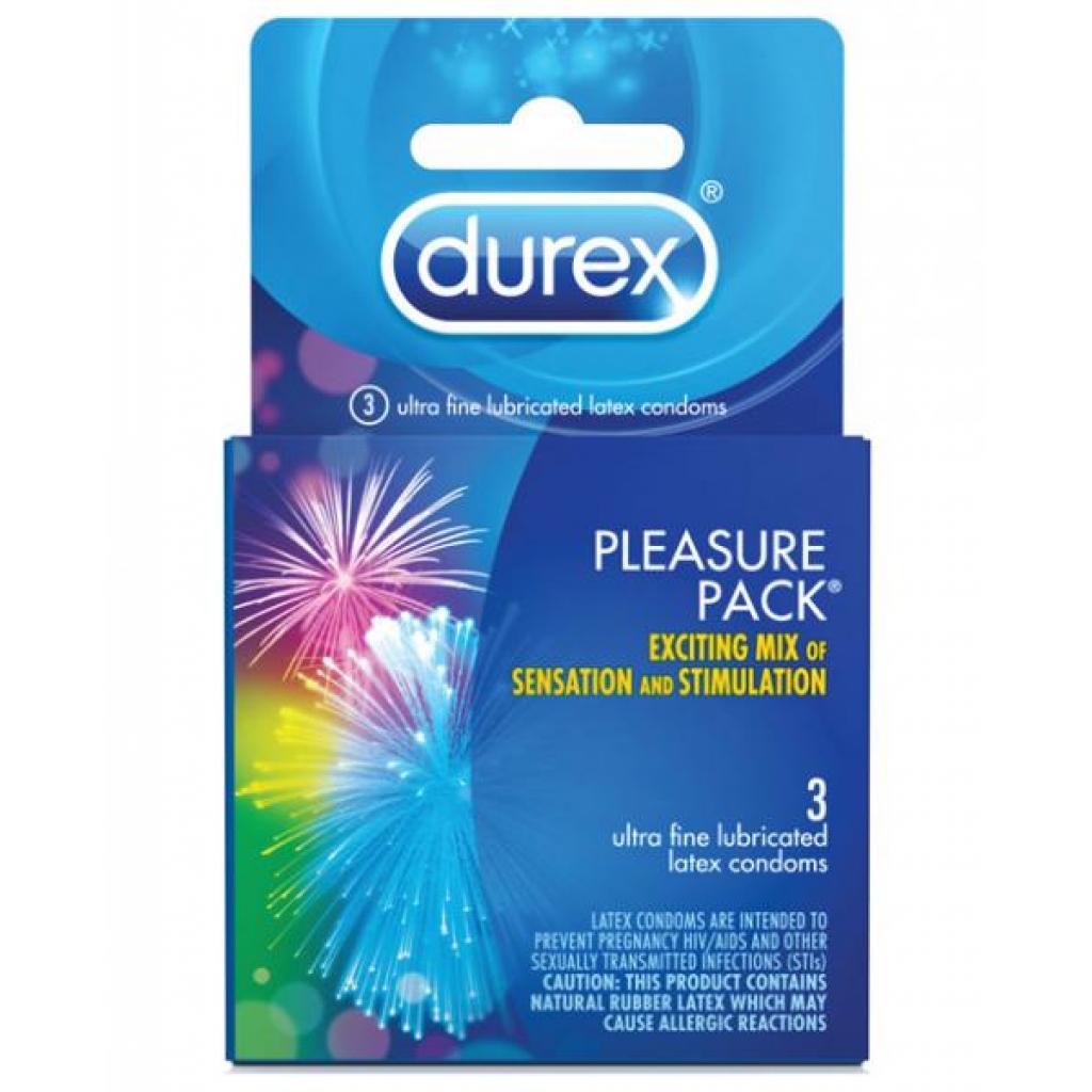 Durex Pleasure Pack 3 Pack Condoms - Condoms