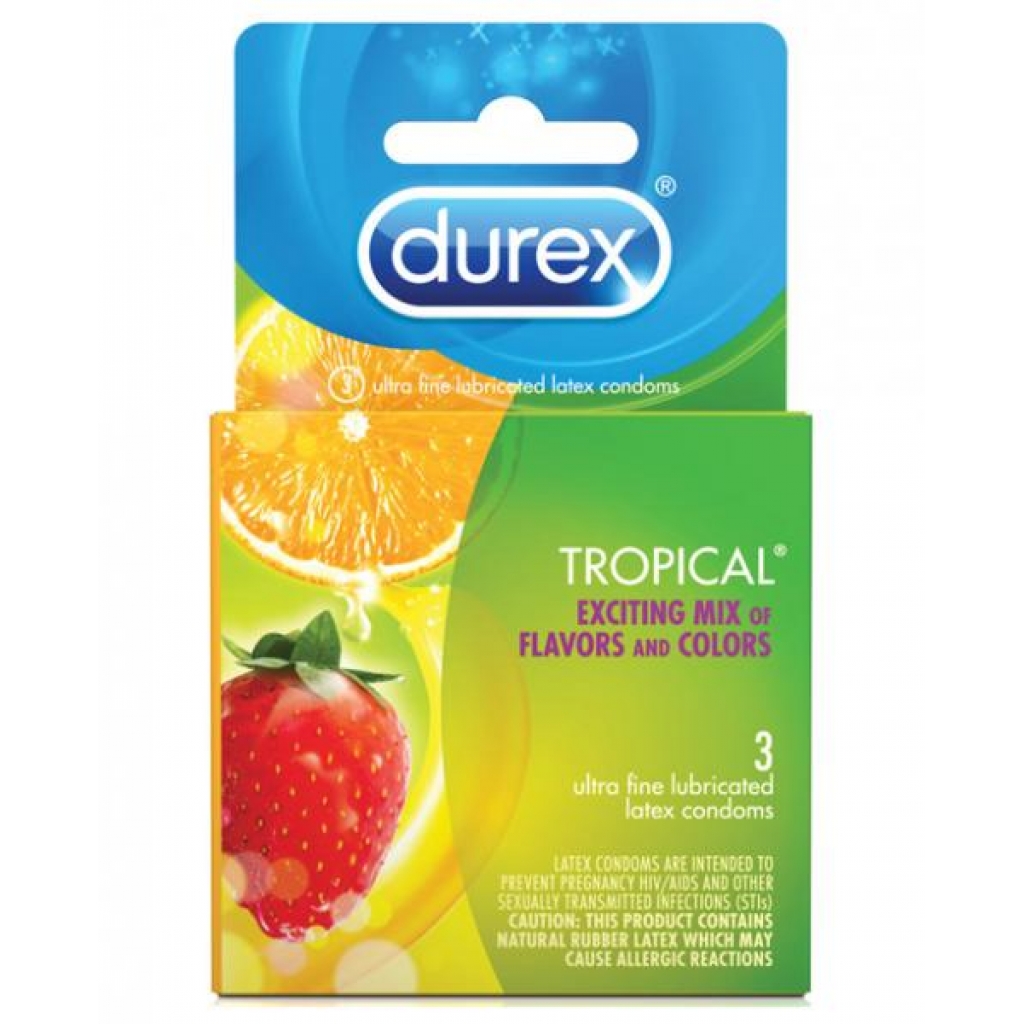 Durex Tropical 3 Pack Latex Condoms - Condoms