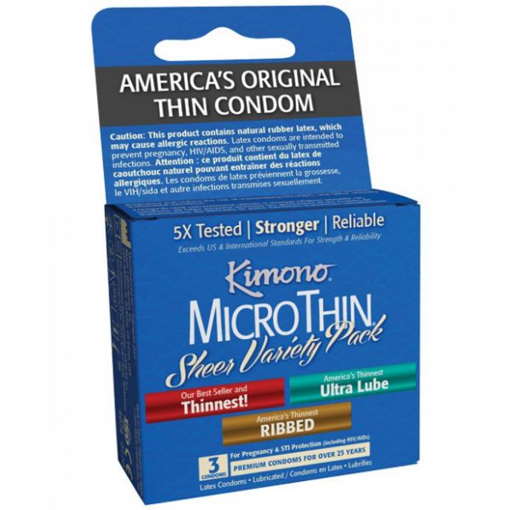 Kimono Micro Thin Condoms Variety Pack 3 Box - Condoms