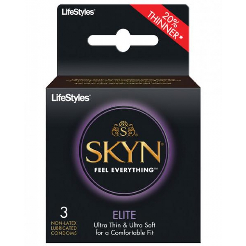 Lifestyles Skyn Elite 3 Pack Non-Latex Lubricated Condoms - Condoms