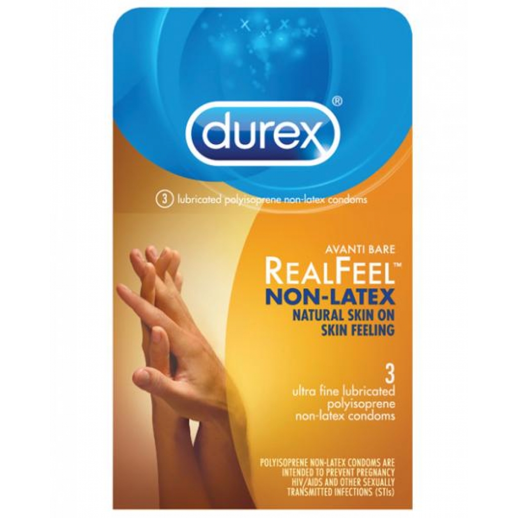 Durex Avanti Real Feel Non-Latex Condoms 3 Pack - Condoms