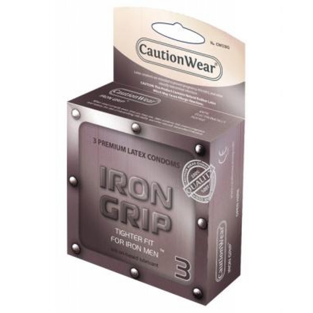 Caution wear iron grip snug fit - pack of 3 - Condoms