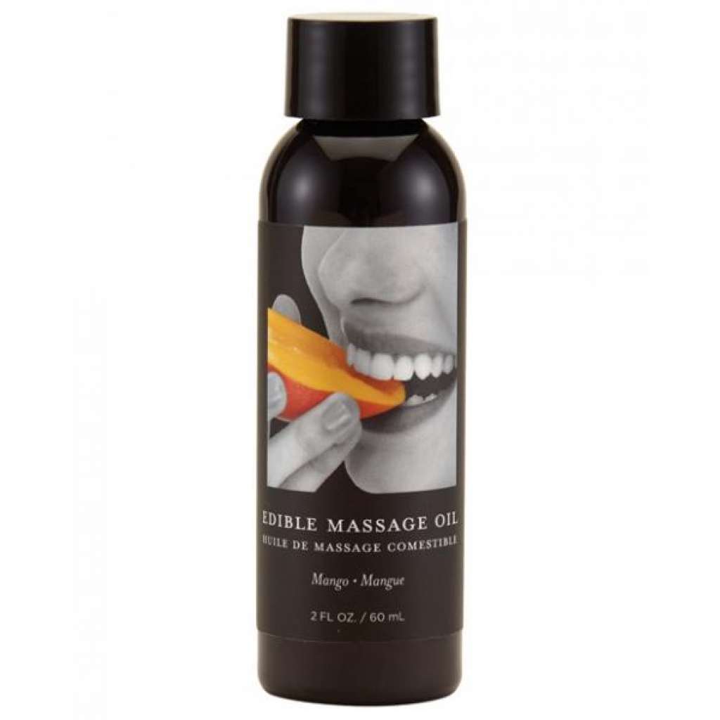 Earthly Body Edible Massage Oil Mango 2oz - Lickable Body