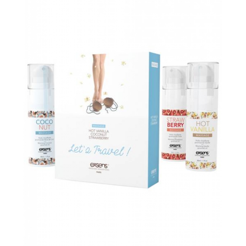 Exsens Of Paris Let's Travel Massage Oil Set - For Women