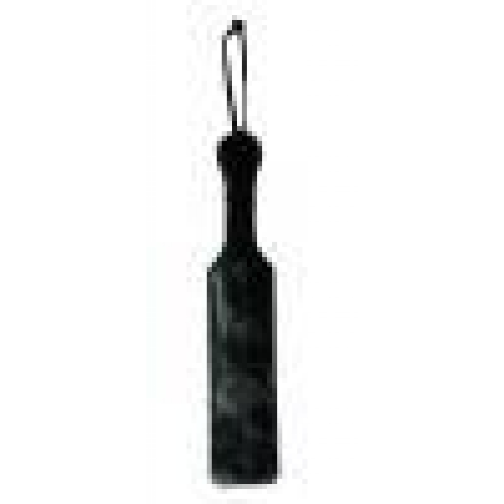 Fur Lined Leather Paddle Black - Paddles