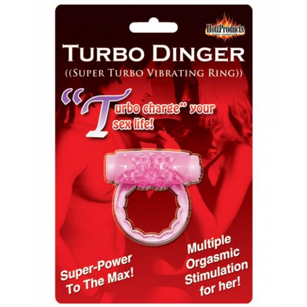 Humm Dinger Turbo Vibrating Cock Ring Pink - Couples Vibrating Penis Rings