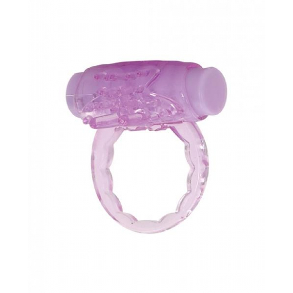 Humm Dinger Turbo Vibrating Cock Ring Purple - Couples Vibrating Penis Rings