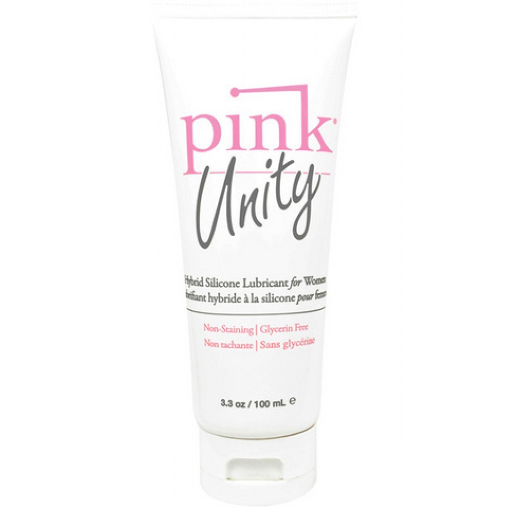 Pink unity silicone/water based hybrid lubricant - 3.3 oz tube - Lubricants