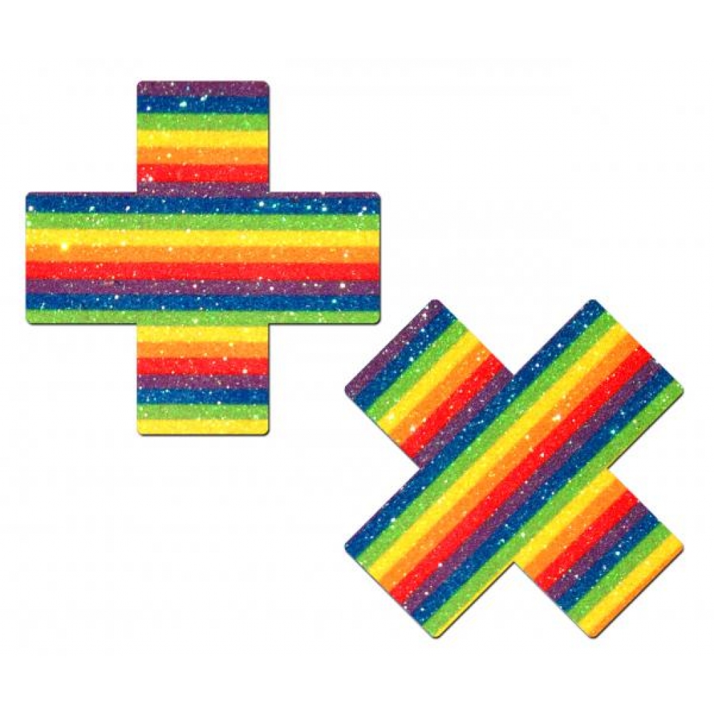 Pastease Glitter Rainbow Plus Pasties - Pasties, Tattoos & Accessories