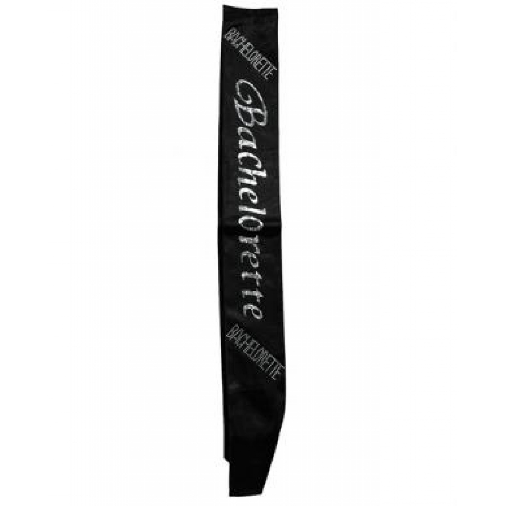 Bachelorette non flashing sash - black - Party Wear