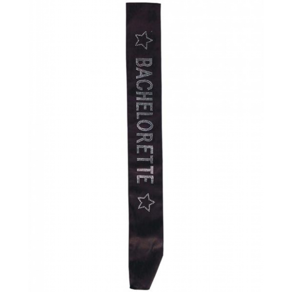 Bachelorette Sash with Crystals Black - Party Wear