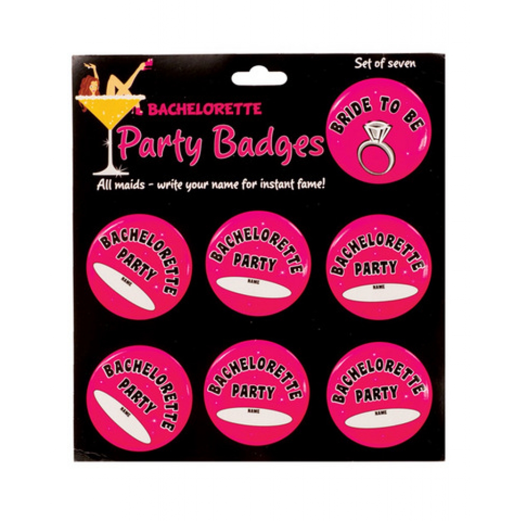 Bachelorette party badges - pack of 7 - Party Wear