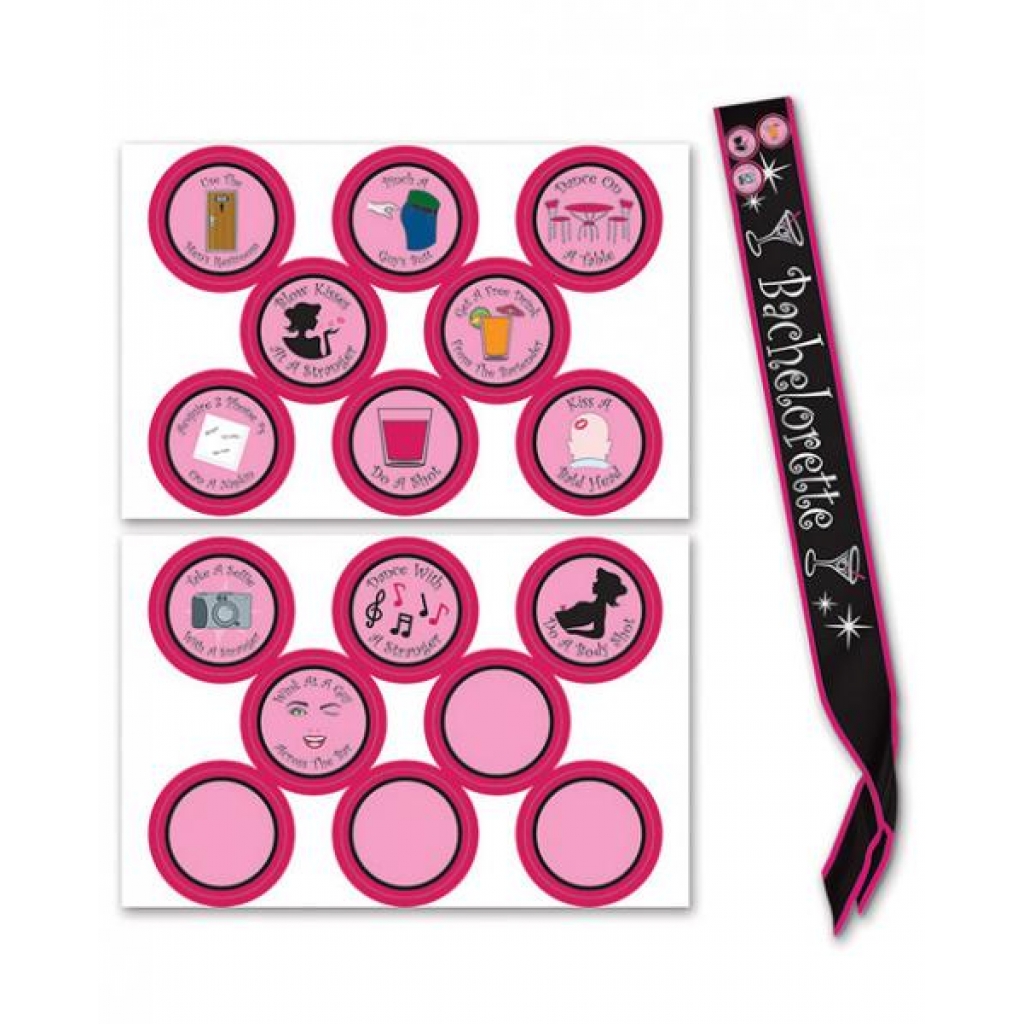 Bachelorette Sash & Stick On Badges - Party Wear