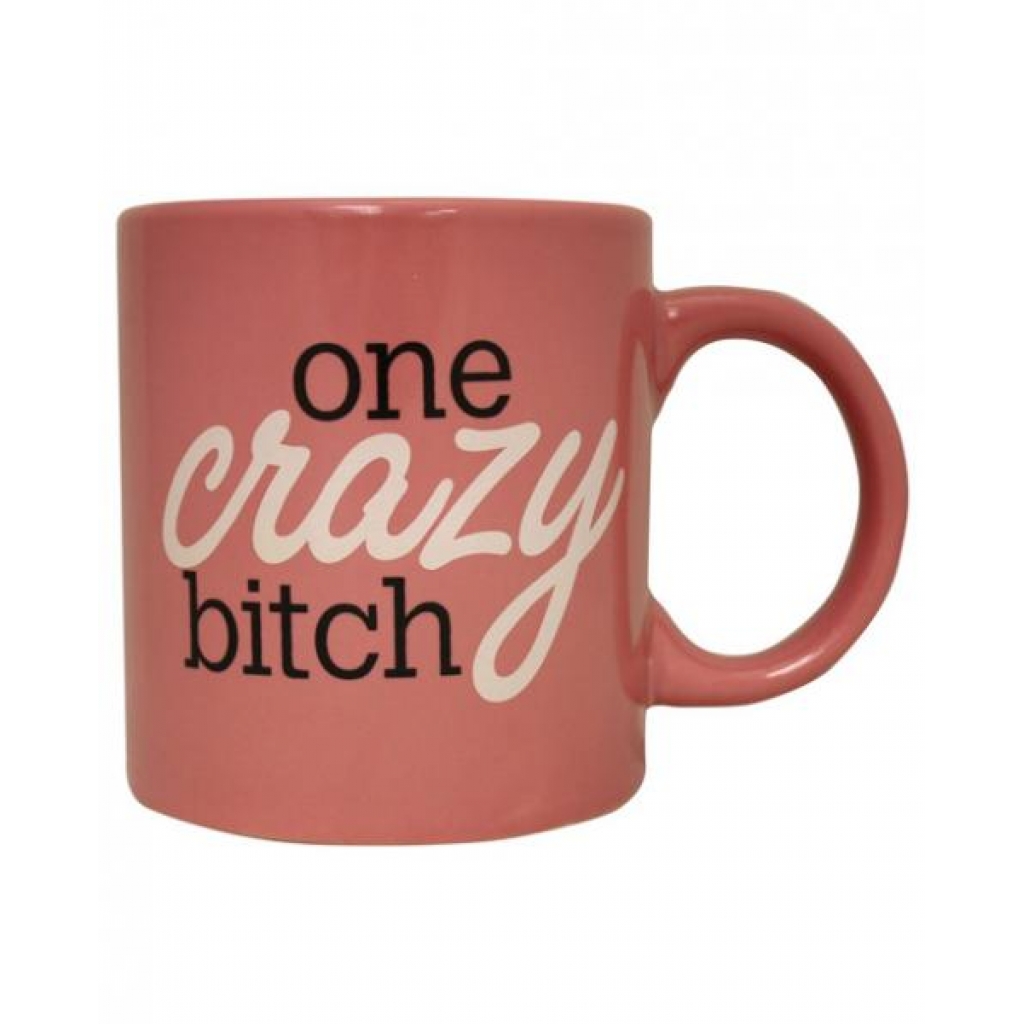 Attitude Mug One Crazy Bitch Pink Cup - Serving Ware