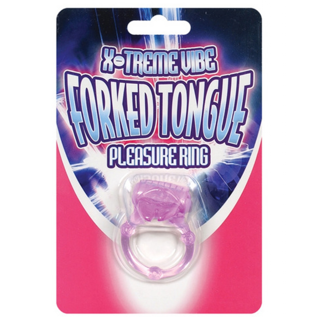 Extreme vibe fork tongue  - purple - Couples Vibrating Penis Rings