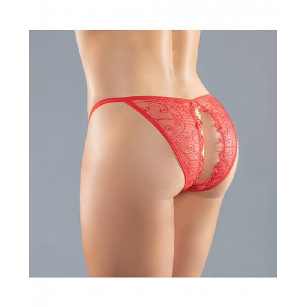 Adore Lace Enchanted Belle Panty - Red, OS