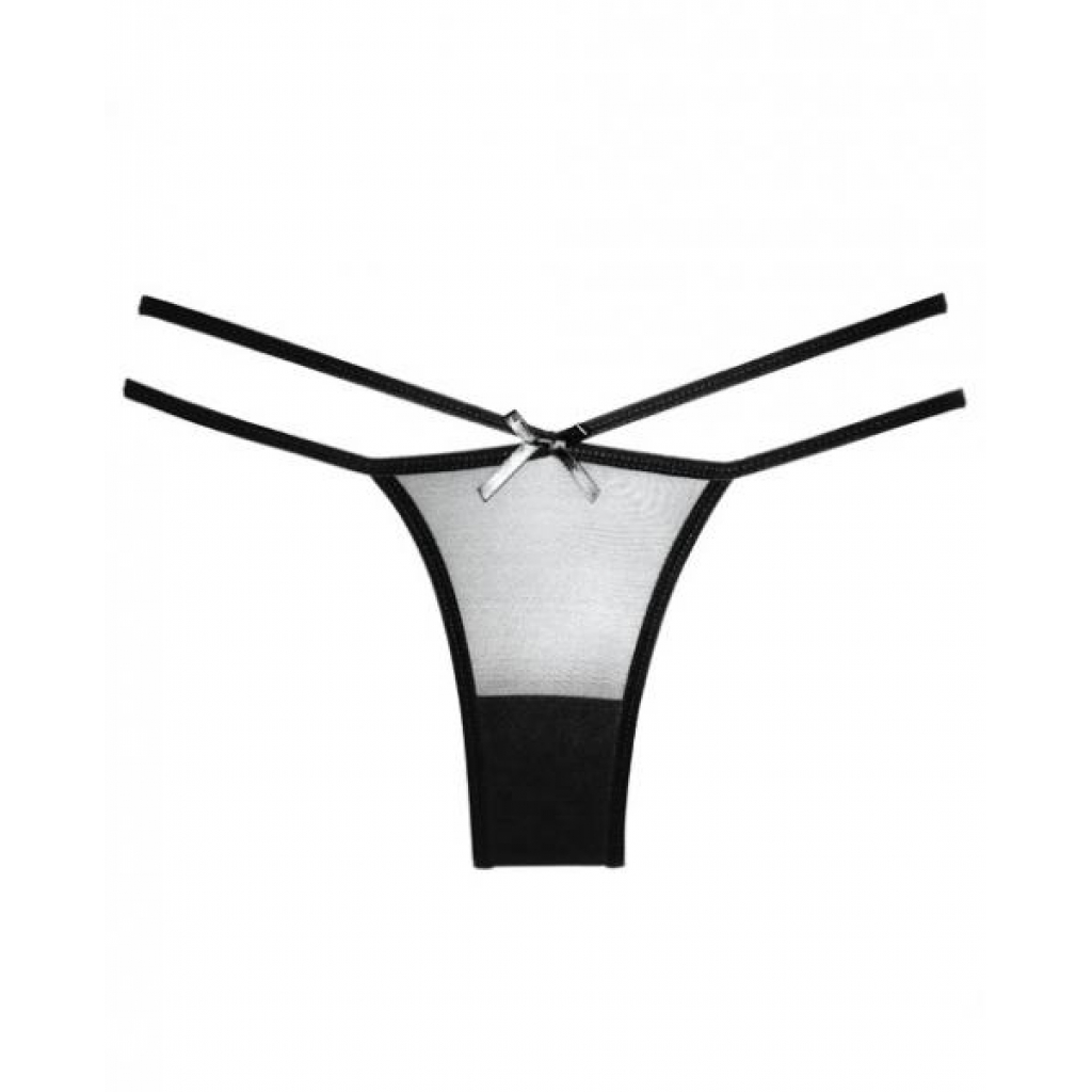 Adore Sheer Naughty Vanilla Panty in Black