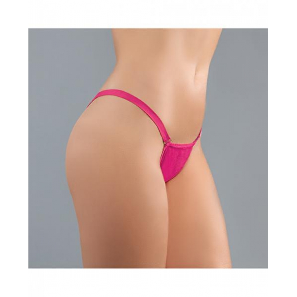 Adore Between The Cheats Wetlook Panty Hot Pink O/s - Babydolls & Slips