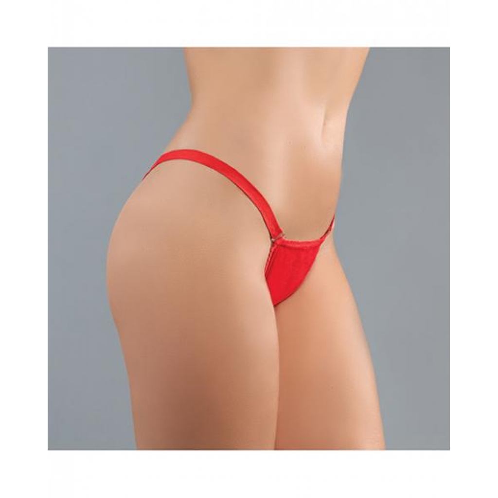 Adore Between The Cheats Wetlook Panty Red O/s - Babydolls & Slips