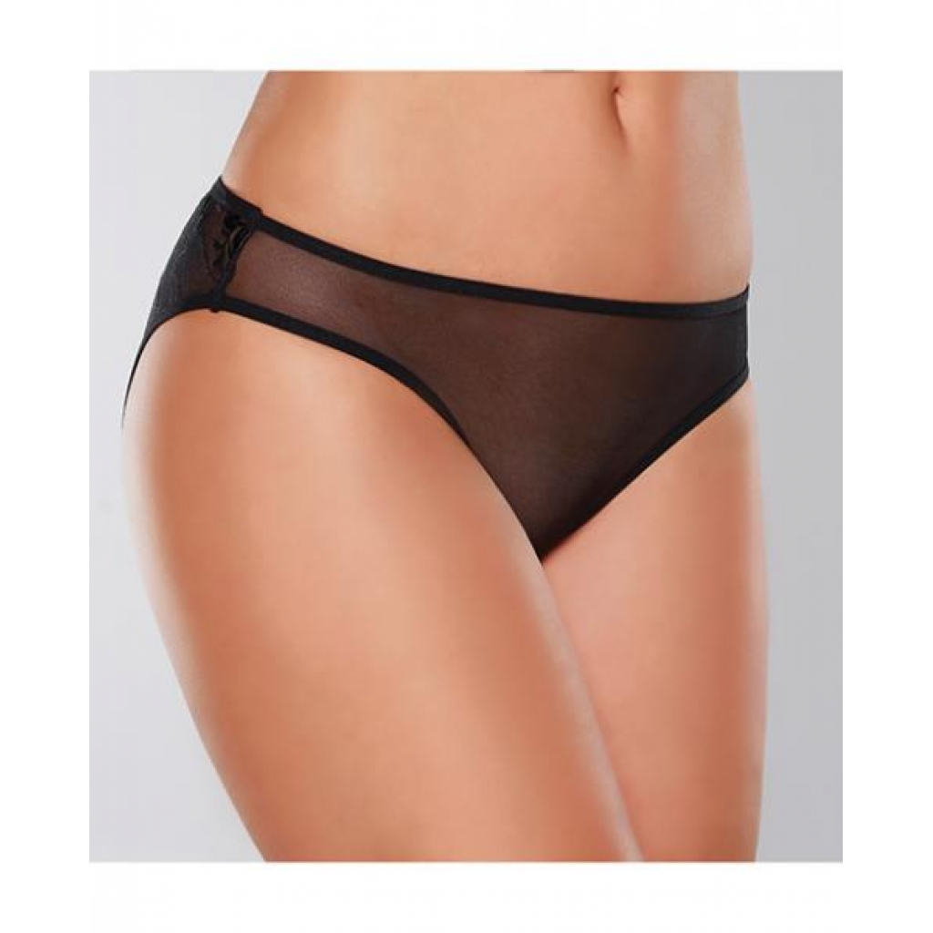 Adore Sheer Teaz Open Panty Black O/s - Babydolls & Slips