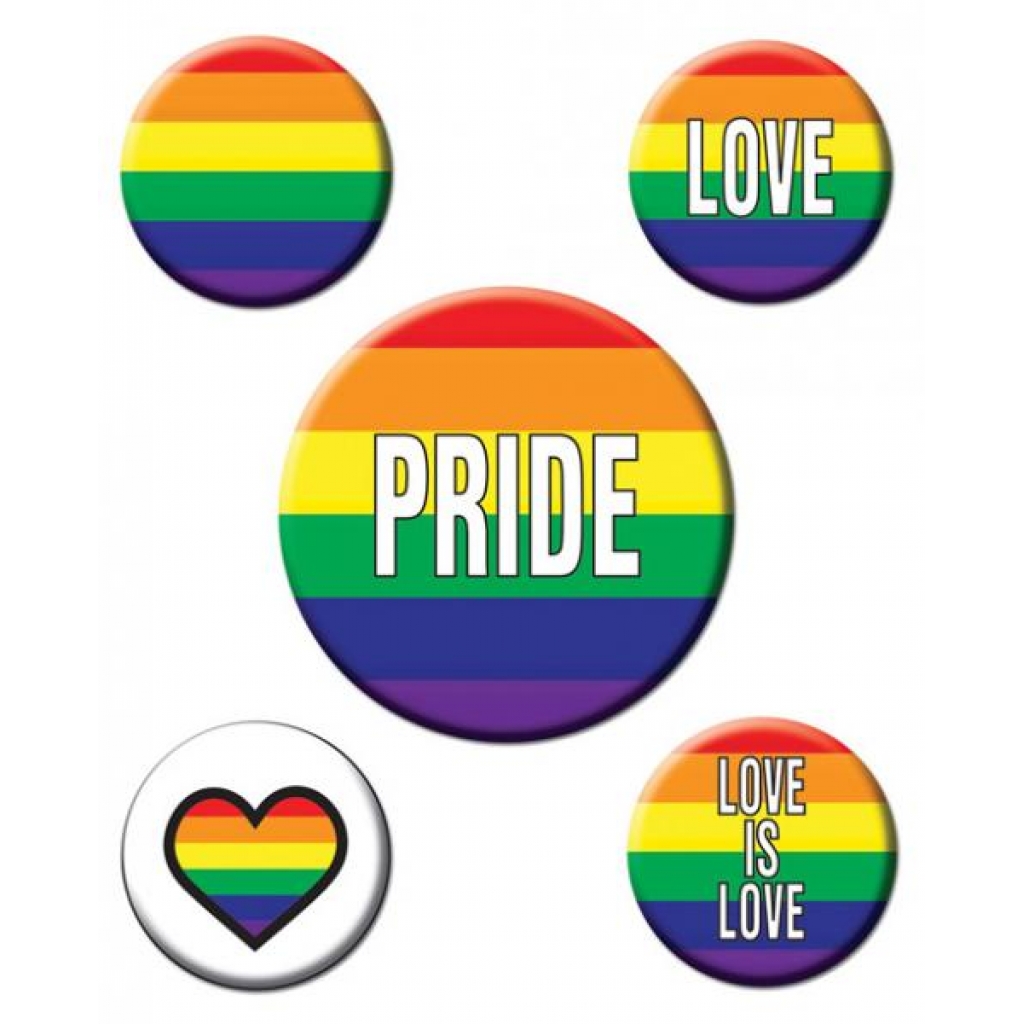 Rainbow Rainbow Party Buttons - Party Wear