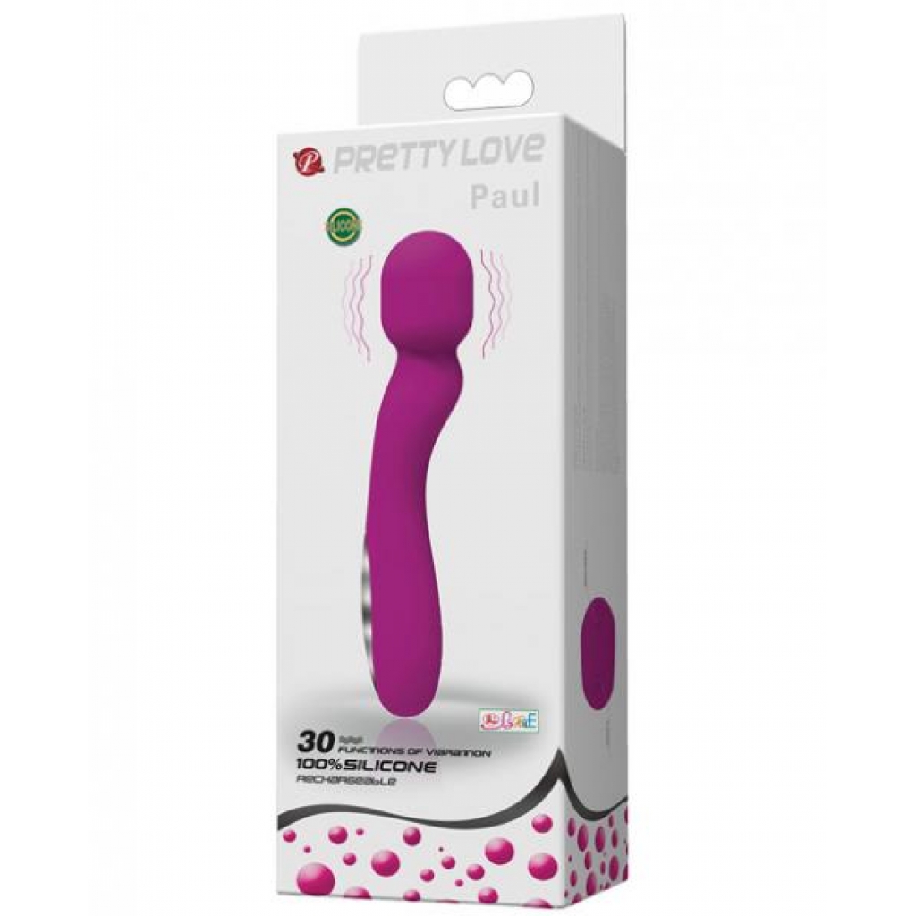 Pretty Love Paul USB Rechargeable Wand Fuchsia - Body Massagers