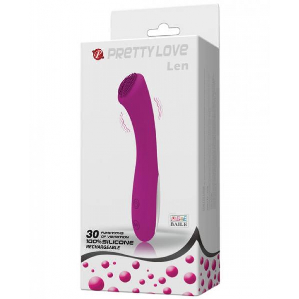 Pretty Love Len Rechargeable Wand 30 Function Purple - G-Spot Vibrators