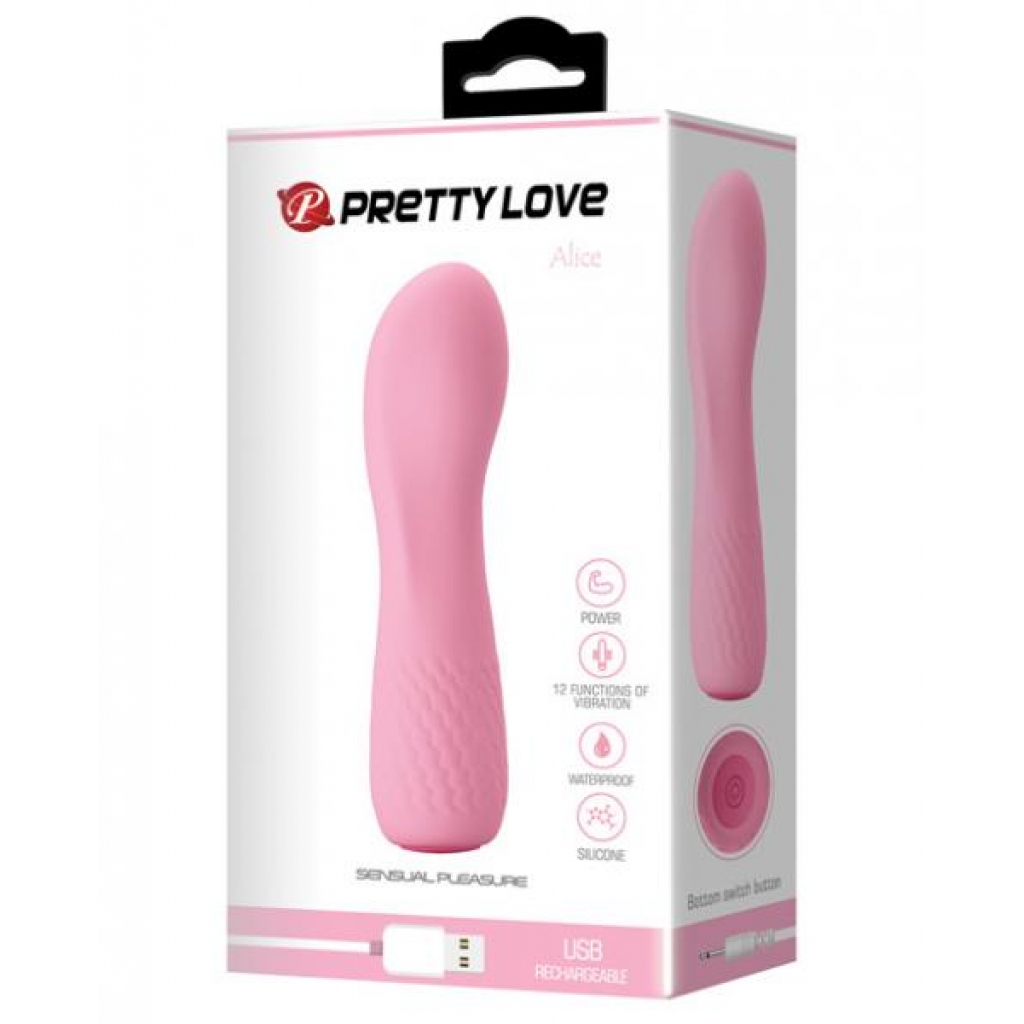 Pretty Love Alice Mini Vibe - 12 Function Flesh Pink - G-Spot Vibrators