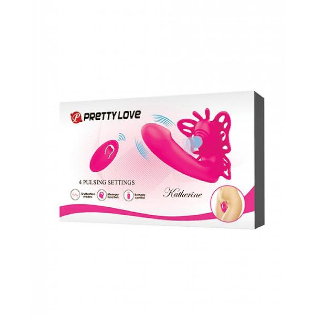 Pretty Love Katherine Wearable Butterfly Vibrator - Fuchsia - Rabbit Vibrators