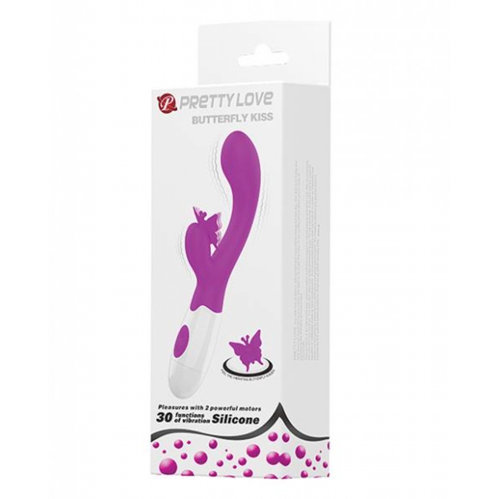 Pretty Love Butterfly Kiss Rabbit - Fuchsia - Rabbit Vibrators