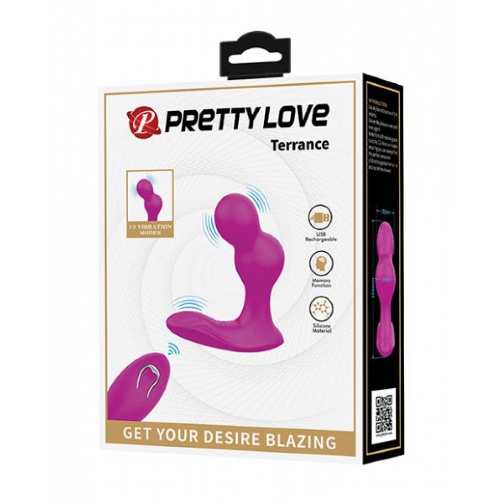 Pretty Love Terrance Dual Stimulator - Fuchsia - Prostate Massagers