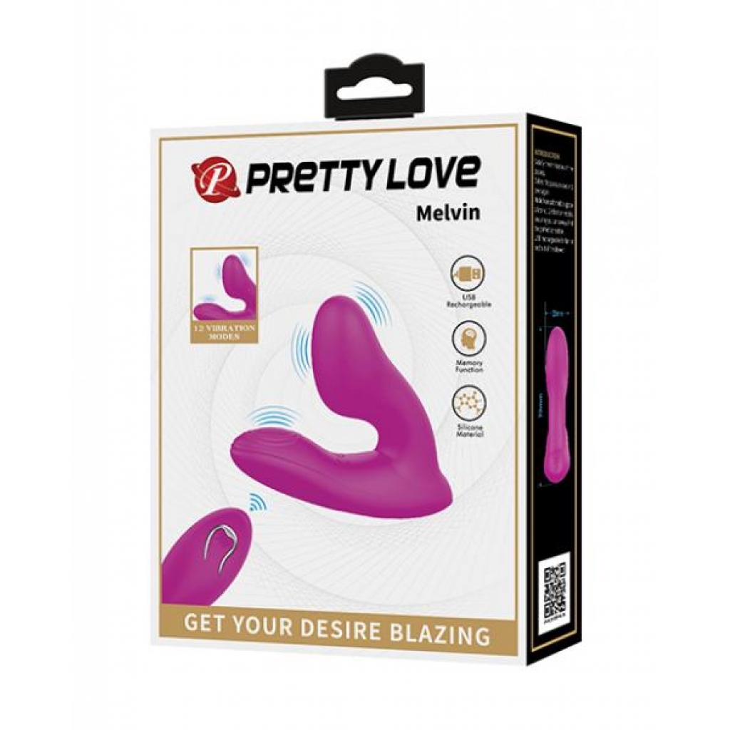 Pretty Love Melvin Dual Stimulator - Fuchsia - G-Spot Vibrators