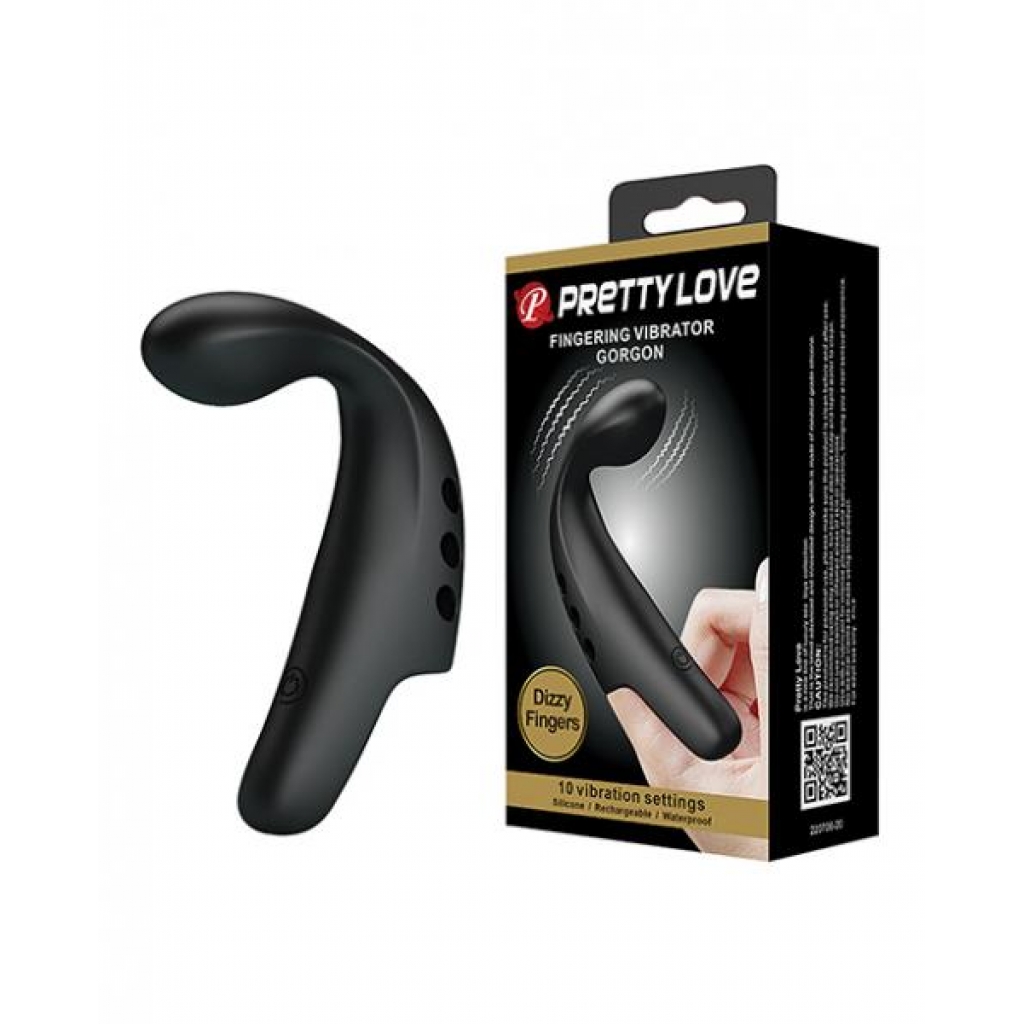 Pretty Love Gorgon Finger Vibrator - Black - Finger Vibrators