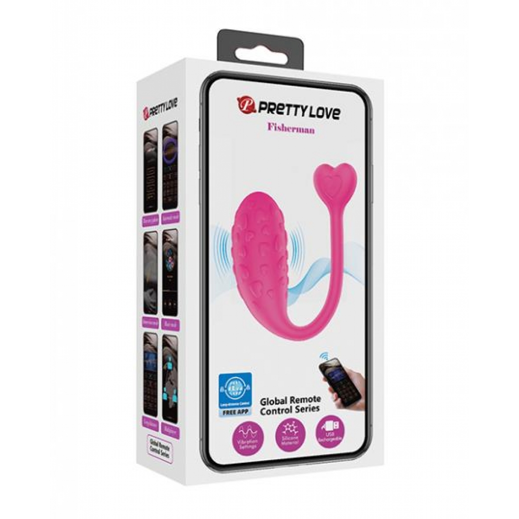 Pretty Love Fisherman Vibrating Egg - Hot Pink - Discreet